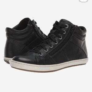 Taos Footwear “Union” High Top Black Leather Sneaker